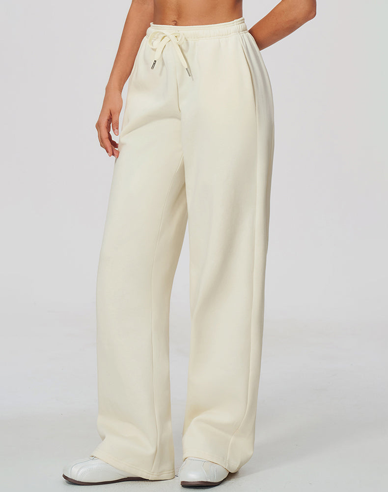 Wide Leg Fleece Running Sweatpant with Pockets