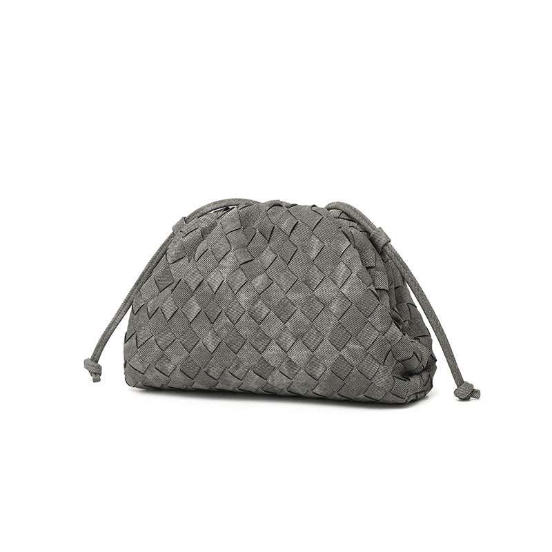 Small Denim Woven Clutches Bag with String | Compact and Trendy