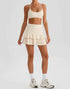 Tennis Set with Sports Bra and Double Ruffle Golf Skirt