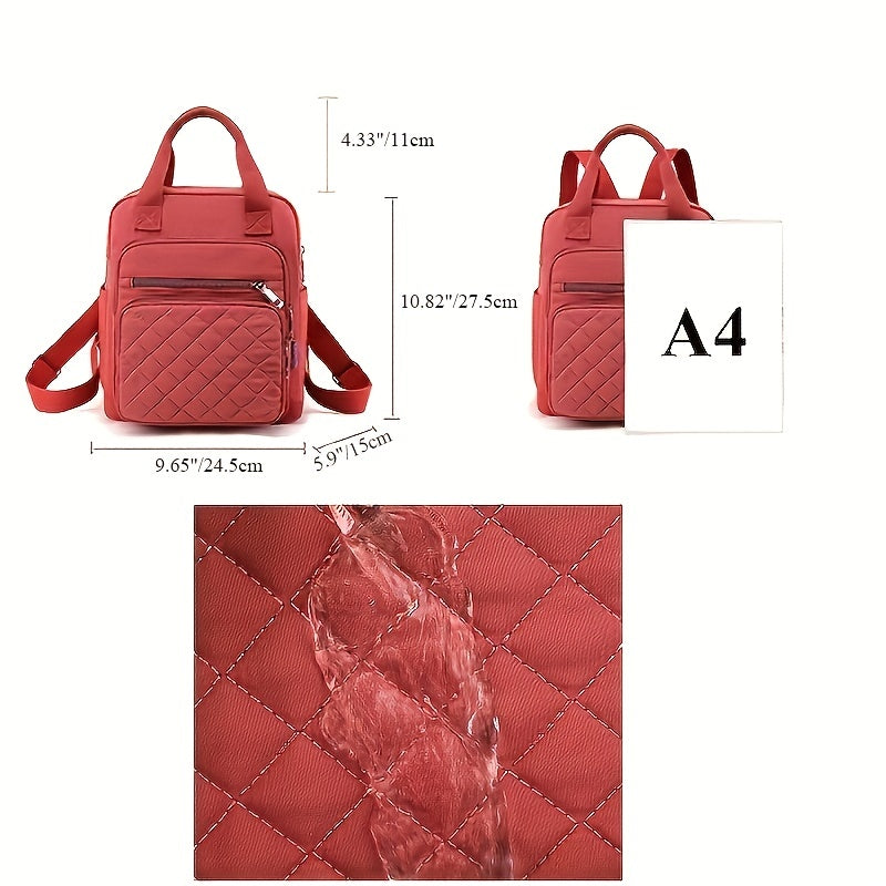 Argyle Quilted Backpack