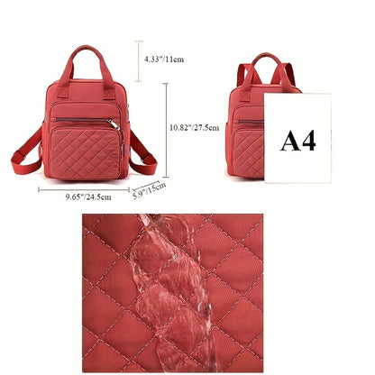 Argyle Quilted Backpack