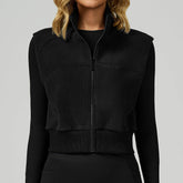 Fleece Coat Vest Outerwear Warm Sleeveless Zip Jackets