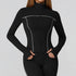 Cropped Running Jacket Slim Fit Athletic Top with Thumb Hole