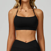 Cross Back Yoga Bra with Removable Chest Pad