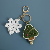 Hand Knitted Crochet Christmas Tree Bag Keychain