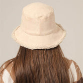 Winter Bucket Hat Trendy Fleece Warm Fisherman Cap