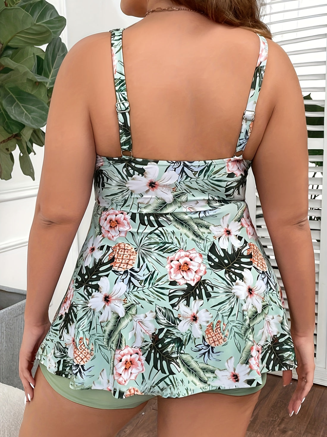 Plus Size Tropical Print Set