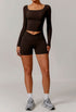 Athletic Wear Sets with Off Shoulder Basic T-Shirts and Shorts