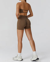 Athletic Wear with Strapless Tube Top and Short