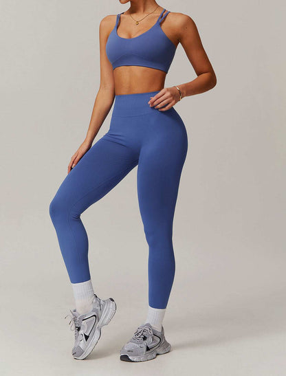 Activewear Set With Cross Back Sports Bra and Leggings | Yoga &amp; Sports