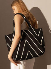 Polyester Large knitted Handbag