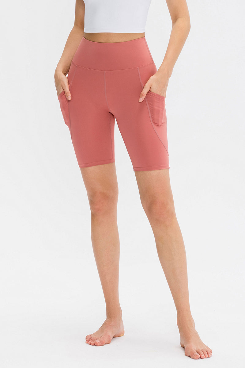 High-Rise Biker Short with Side Pockets - Shop Now!