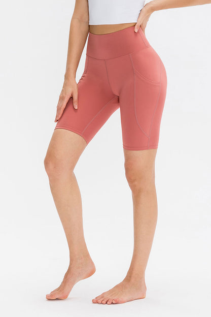 High-Rise Biker Short with Side Pockets - Shop Now!