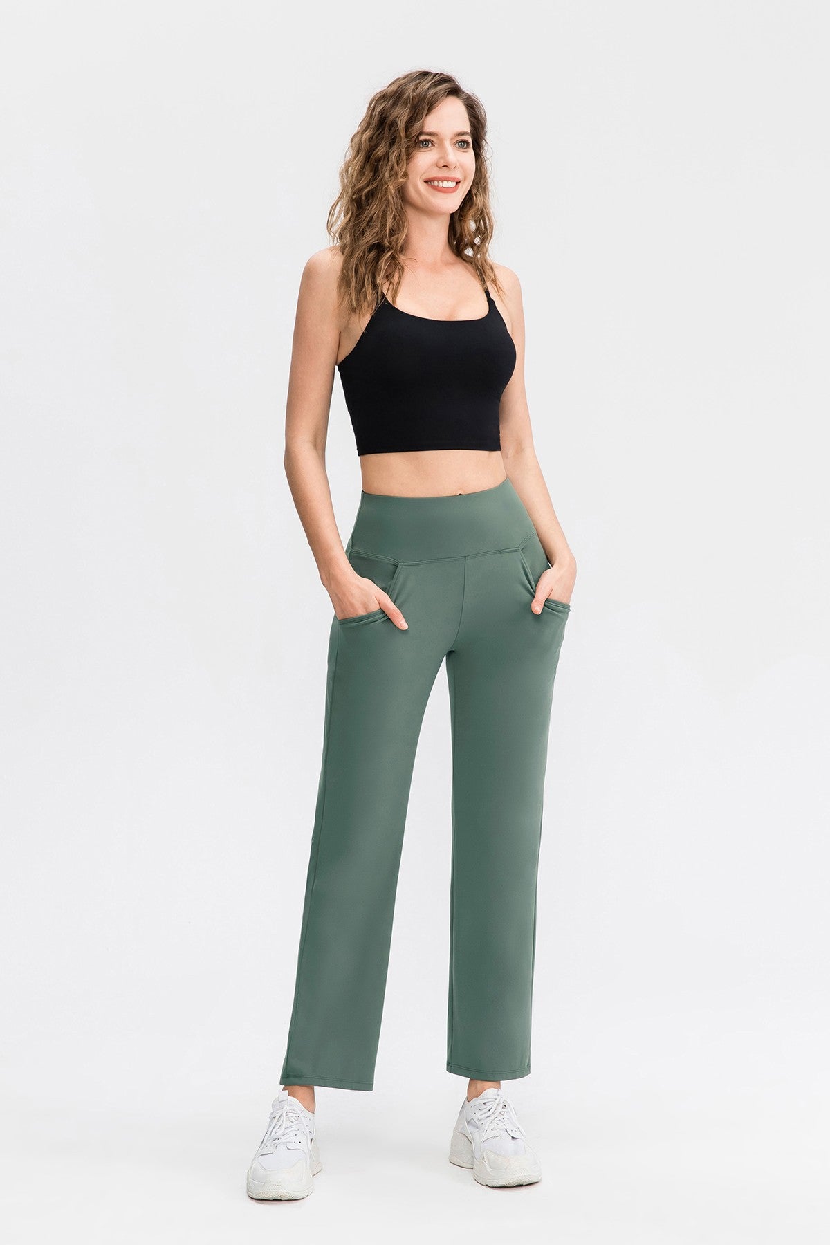 High-Rise Wide Leg Pants