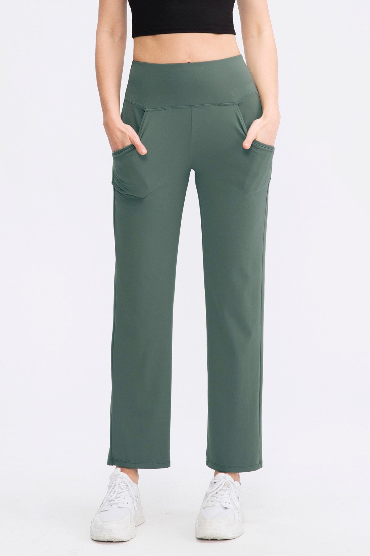 High-Rise Wide Leg Pants