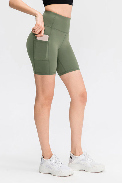 High-Rise Biker Short with Pockets