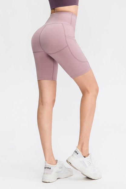 High-Rise Biker Shorts with Pockets