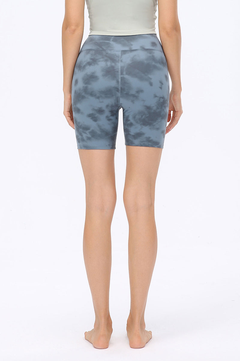 Tie Dyed High-Rise Workout Shorts