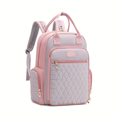 Versatile Mom Bag with Spacious Diaper Compartment and Insulated Pocket