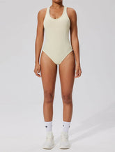 U Neck Thong Cami One Piece Bodysuit Top