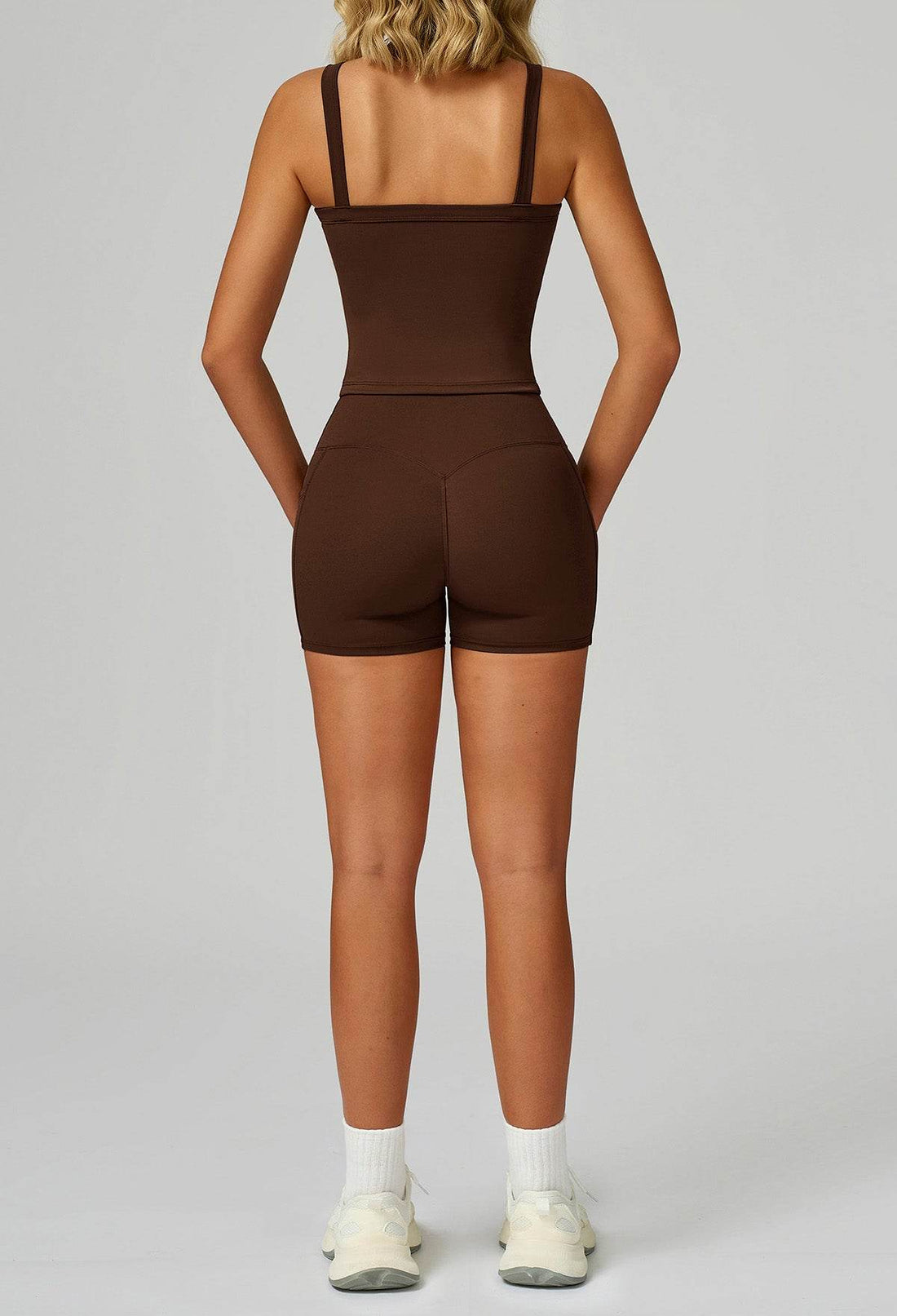 Activewear Set with Wide Strap Tank Top and Short