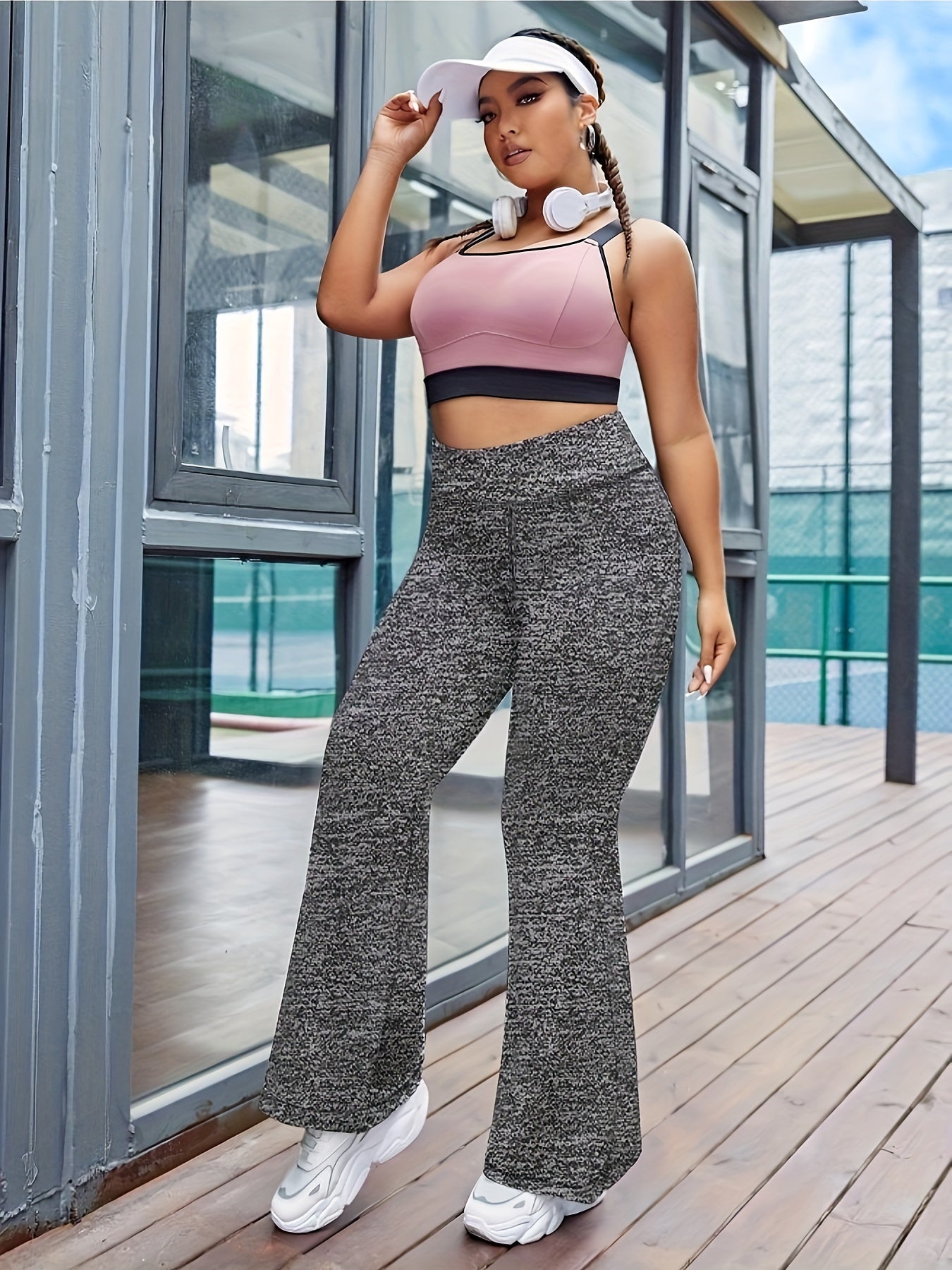 Plus Size Yoga Flared Pants