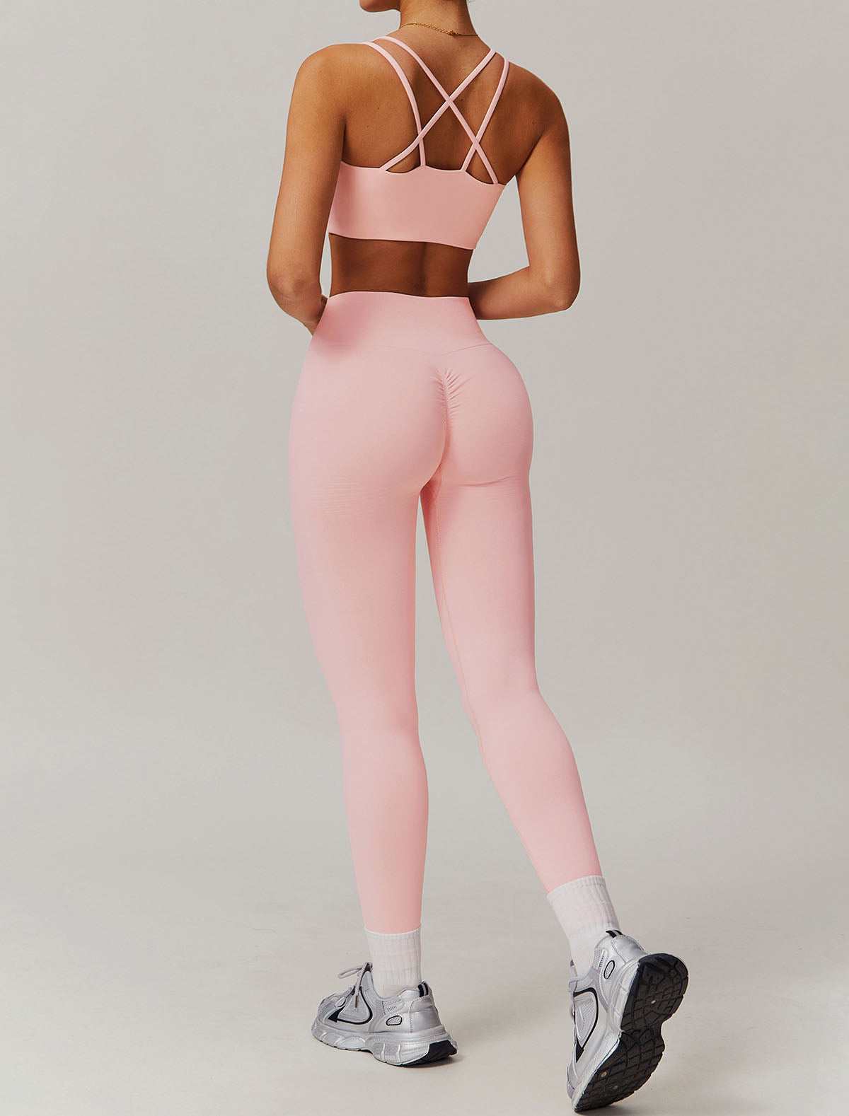 Activewear Set With Cross Back Sports Bra and Leggings | Yoga &amp; Sports