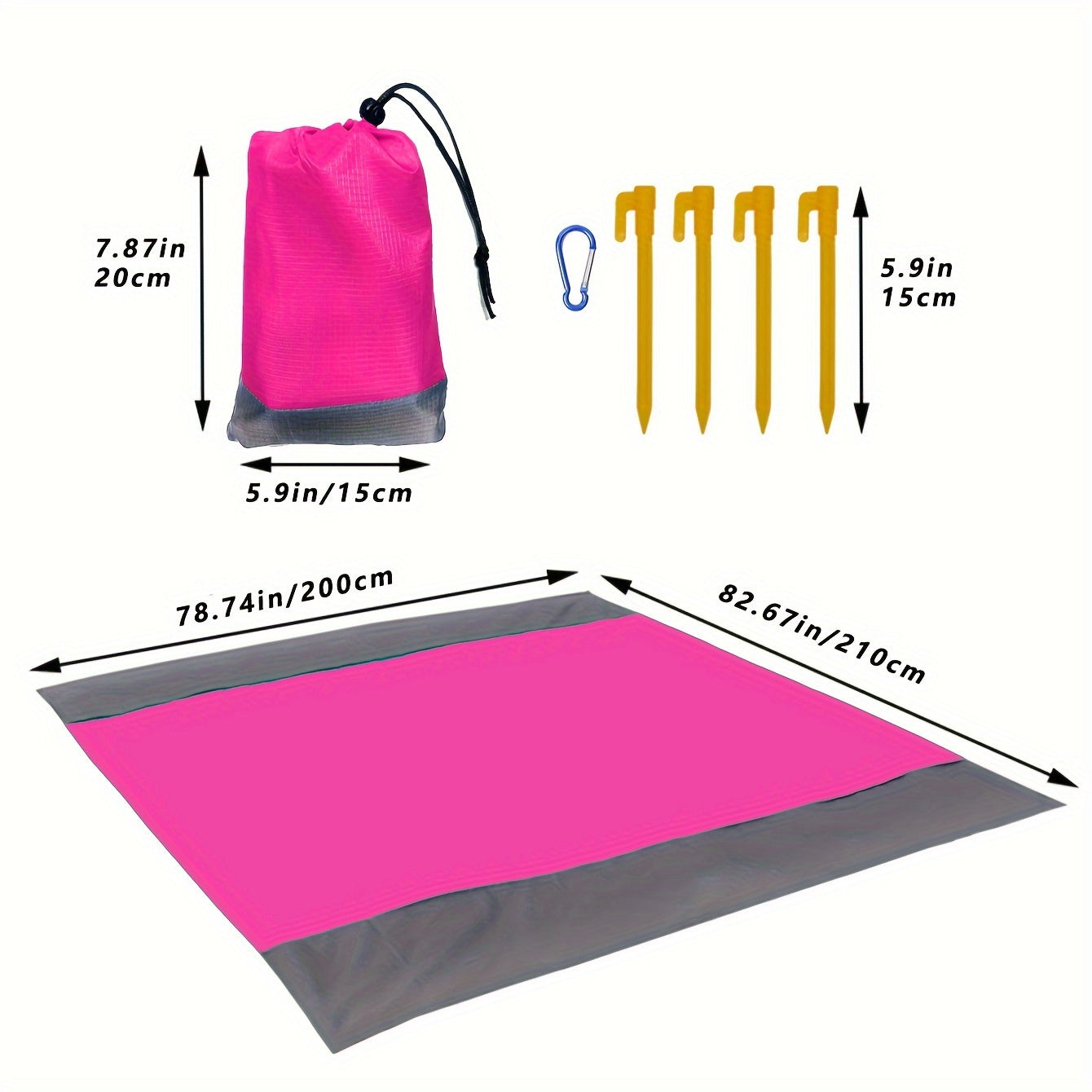 Striped Sand-Free Waterproof Beach Mat