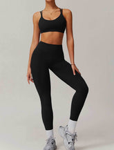 Activewear Set With Cross Back Sports Bra and Leggings