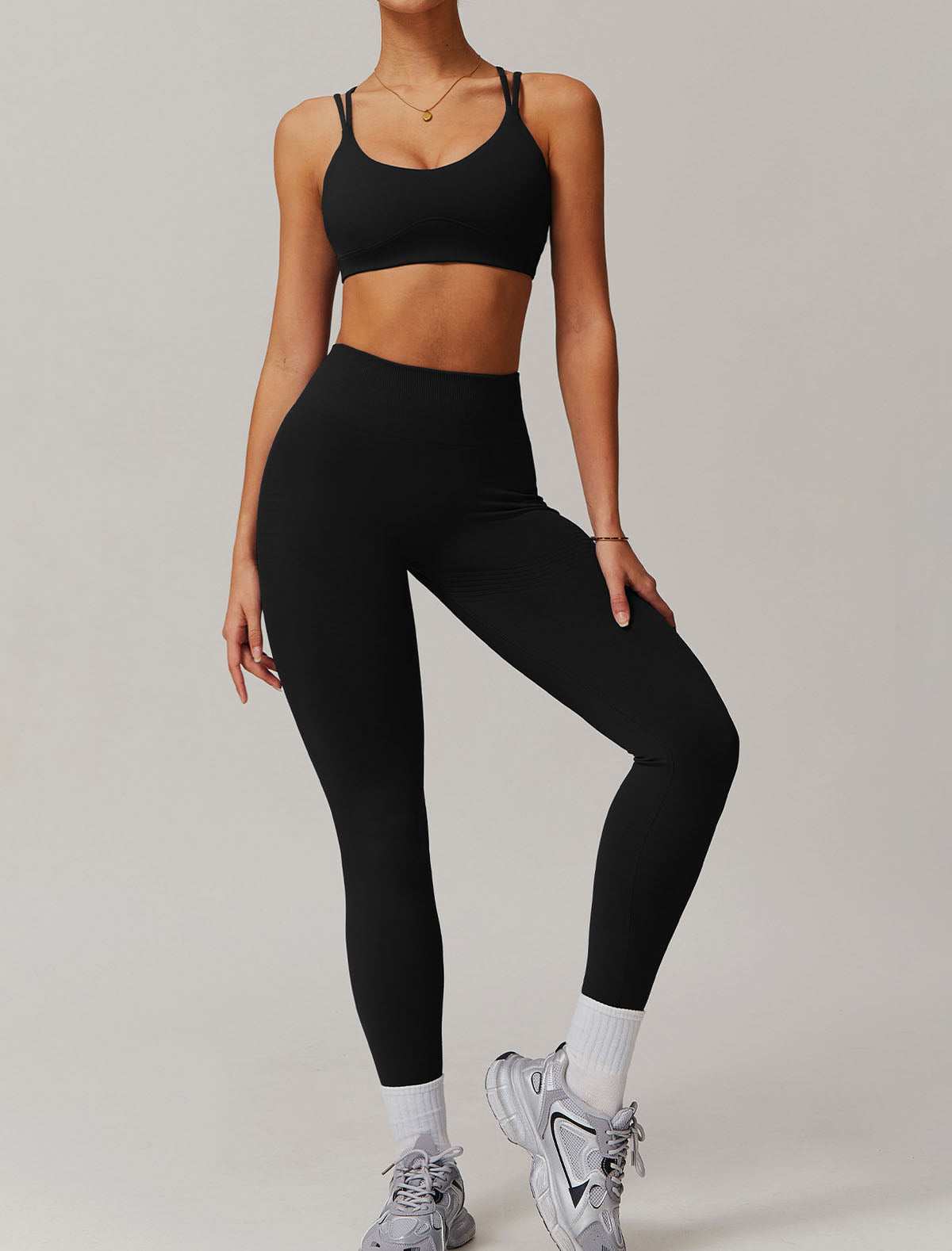 Activewear Set With Cross Back Sports Bra and Leggings | Yoga &amp; Sports