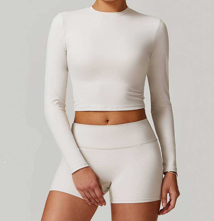 Tight Long Sleeve Cropped T-Shirt | Sleek &amp; Stylish Workout Wear