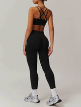 Activewear Set With Cross Back Sports Bra and Leggings