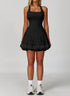 Athletic Set with Racerback Vest and Mesh Tennis Skirt