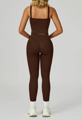 Activewear Set with Wide Strap Tank Top and Legging