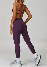 Activewear Set with Cross Back Sports Bra and Legging