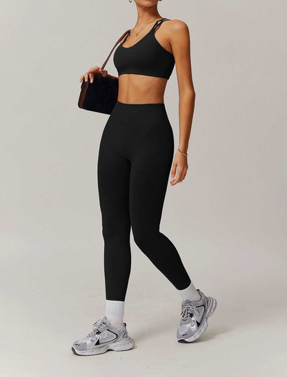 Activewear Set With Cross Back Sports Bra and Leggings | Yoga &amp; Sports