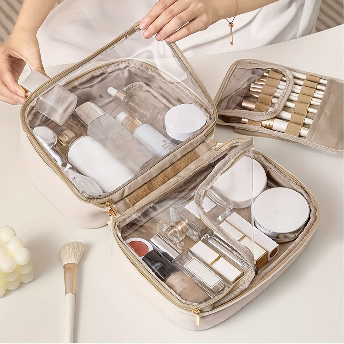 Multifunctional Zipper Cosmetic Bag