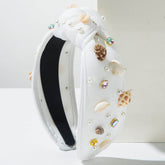 Seaside Vacation Headband with Pearl Diamond Rhinestone Shell Conch