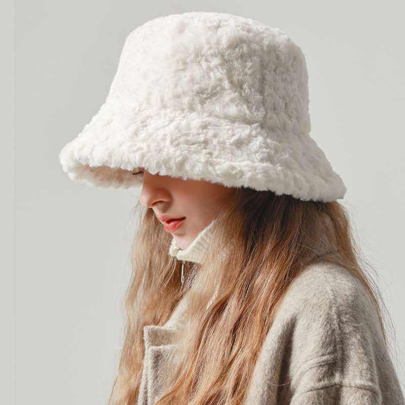 Solid Color Fuzzy Bucket Hat | Stylish &amp; Cozy Winter Essential