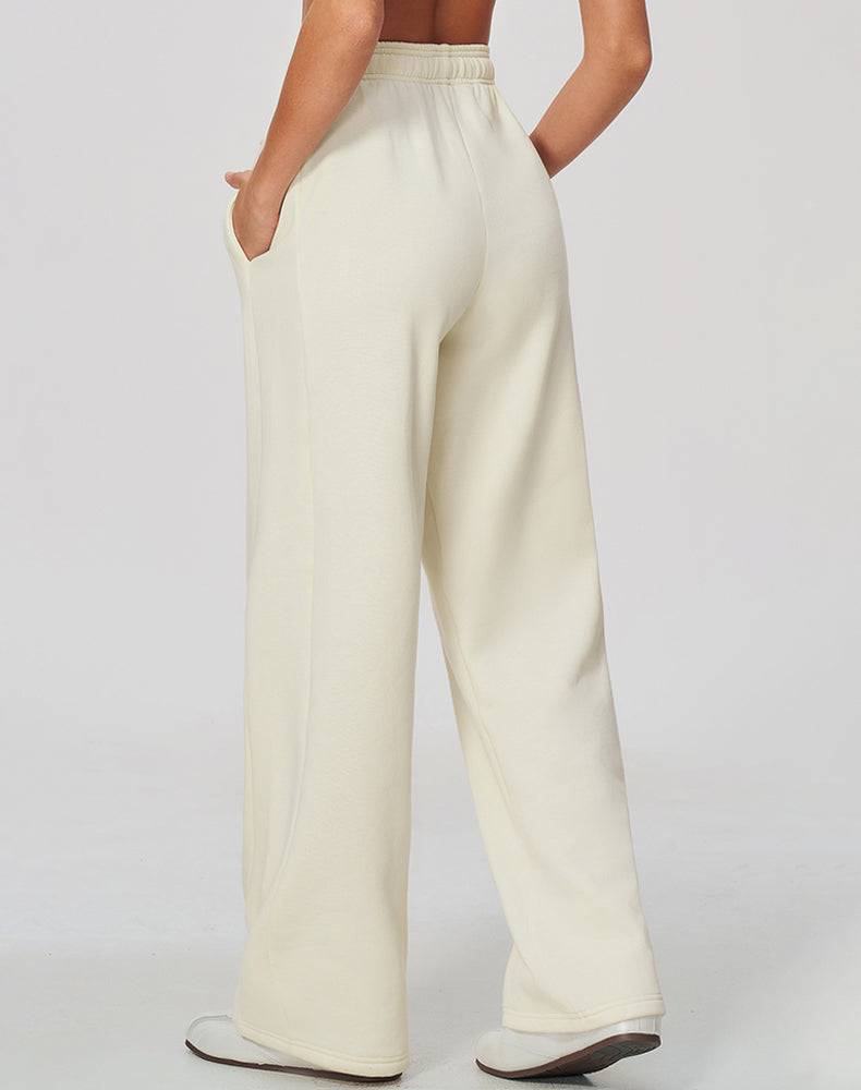 Wide Leg Fleece Running Sweatpant with Pockets