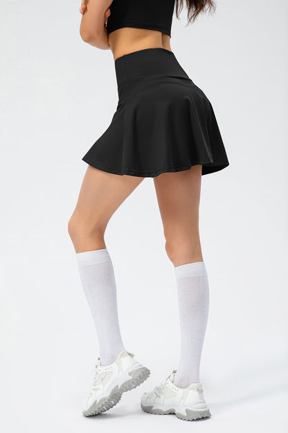 Pleated Tennis Skirt with Built-In Short Liner – Stylish &amp; Functional