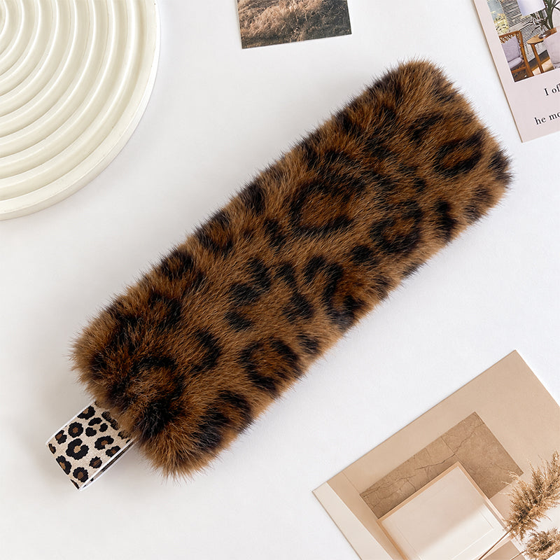 Leopard Faux Fur Warm Winter Wide Headband