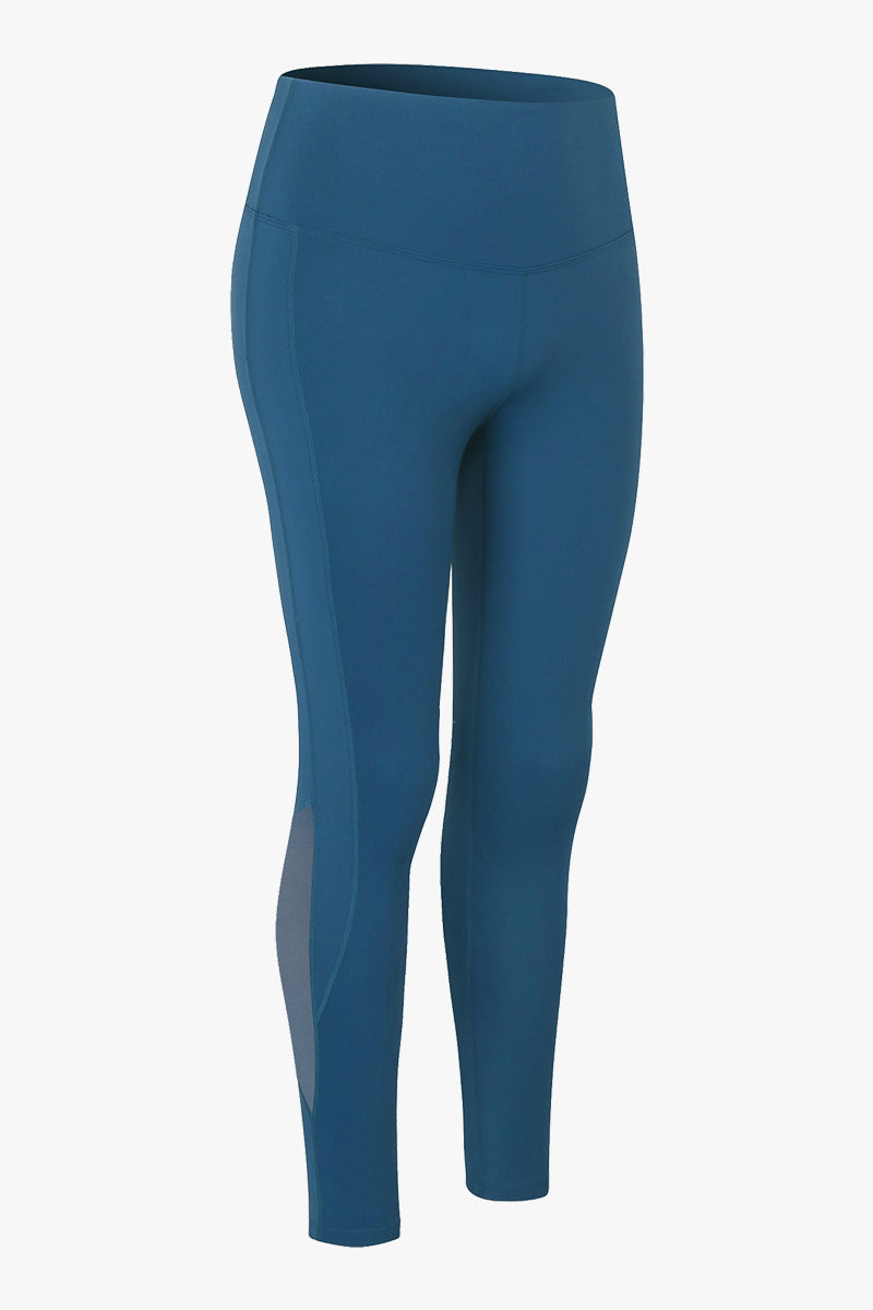 Mesh Insert High-Rise Ankle Leggings - Stylish &amp; Functional Activewear