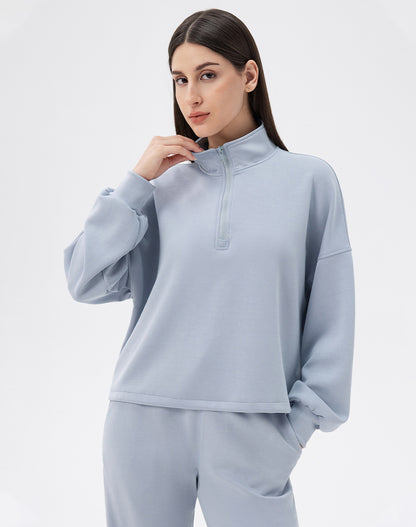 Half Zipper Casual Long Sleeve Sweatshirts