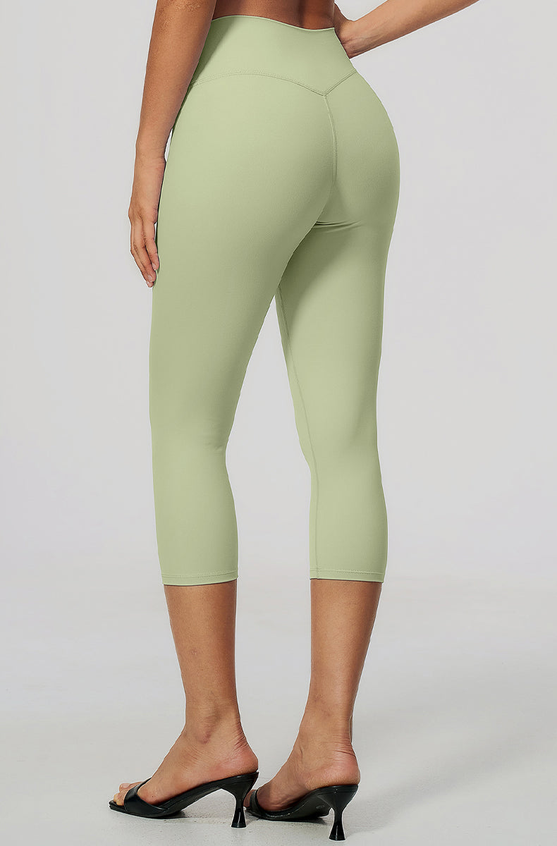 Tummy Control High Waisted Capri Yoga Leggings