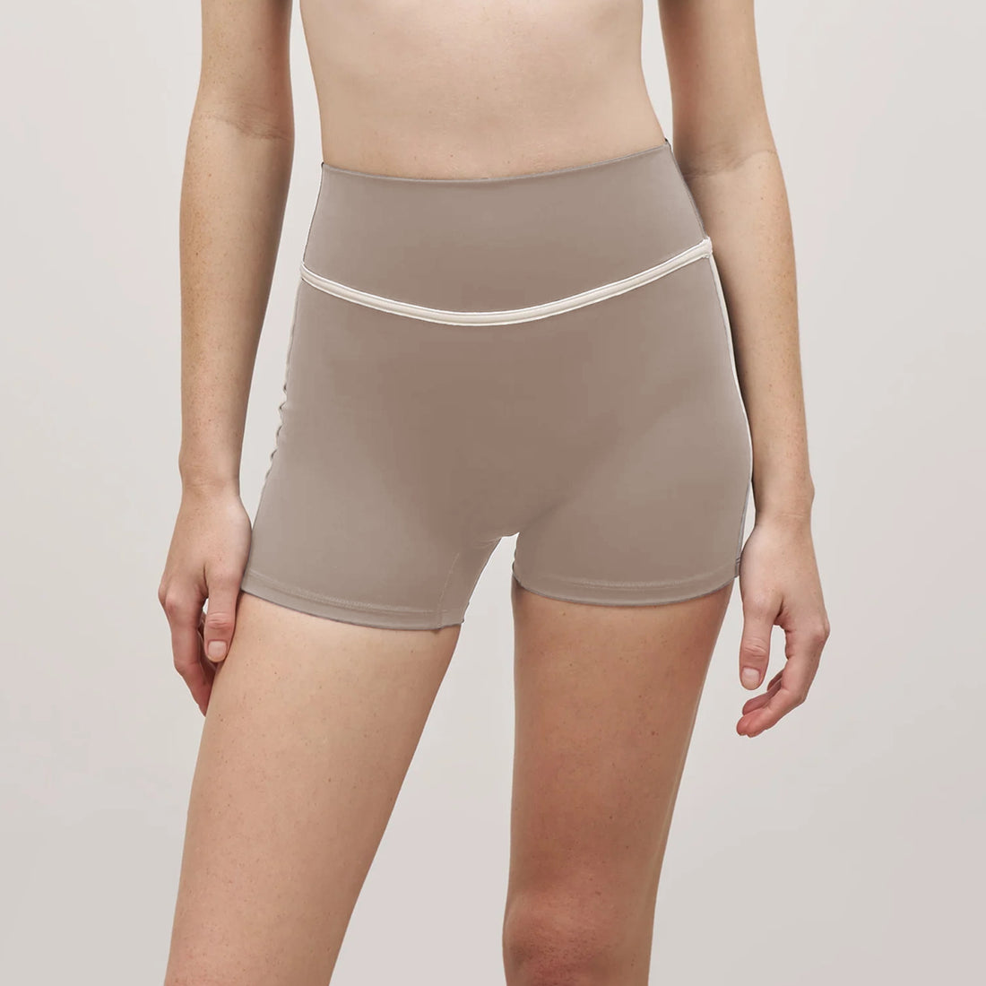 Color Block Biker Shorts V High Waisted Yoga Athletic Short