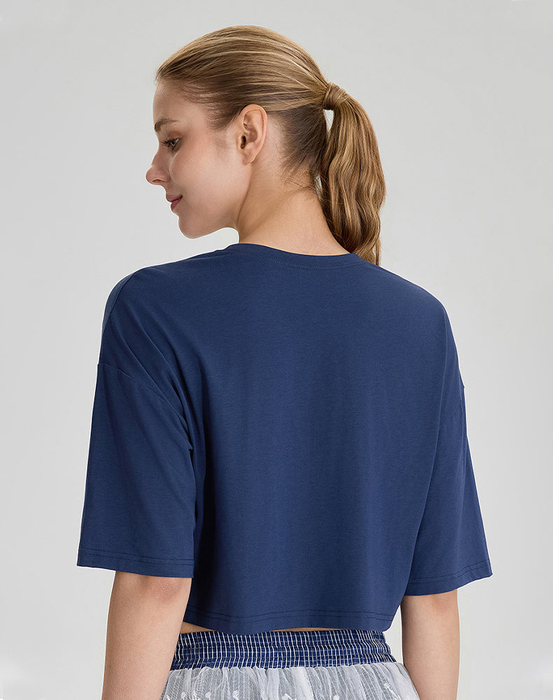 Summer Short Sleeve Crop Tops Casual Athletic Yoga T-Shirts