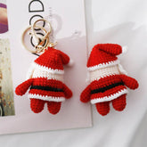 Hand knitted Santa Claus Bag Keychain