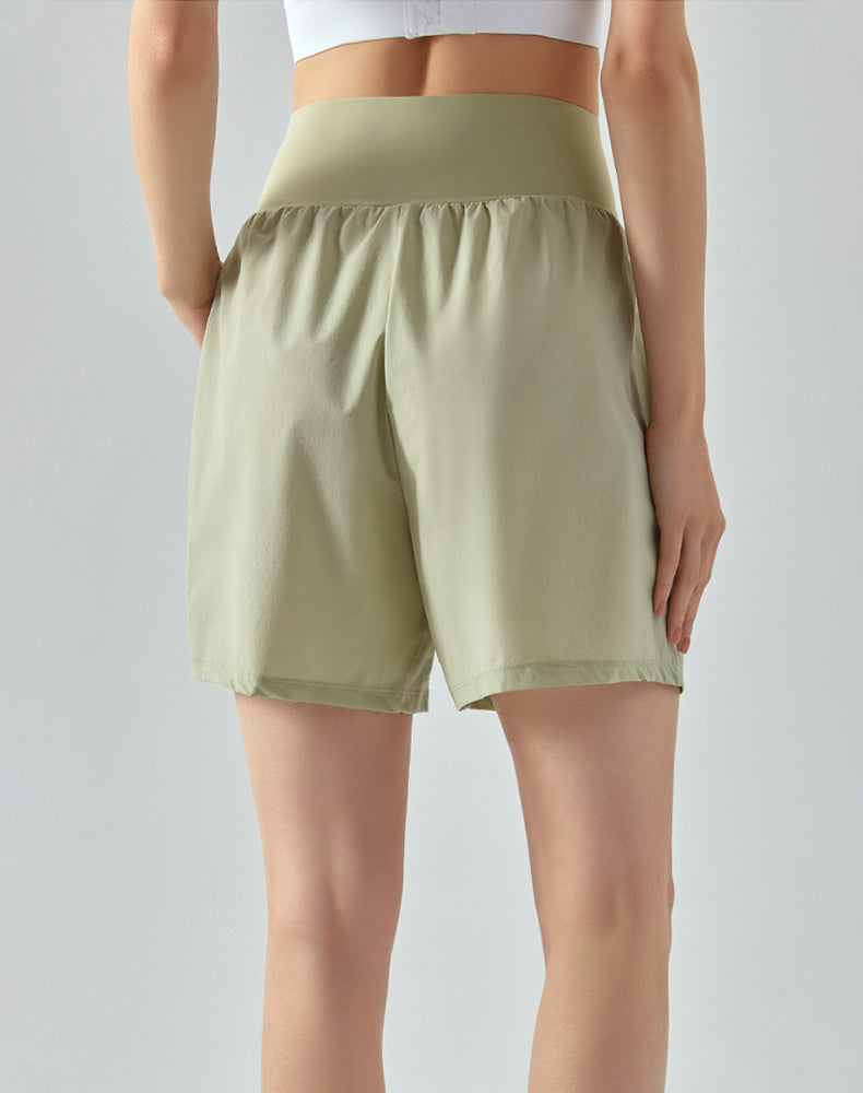High Waist Loose Athletic Shorts Wide Leg Running Short