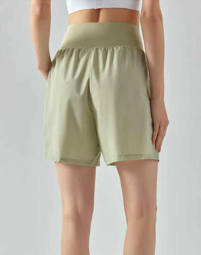 High Waist Loose Athletic Shorts Wide Leg Running Short